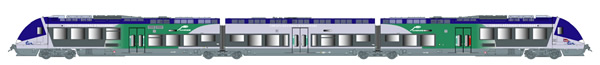 LS Models 10073S - French Diesel Railcar Ter Auvergne X 76657 of the SNCF (DCC Sound Decoder)